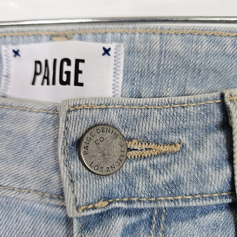 PAIGE Verdugo Jeans size 26 NAOMI CRYSTAL EMBELLISHED LIGHT WASH Ultra Skinny - Picture 6 of 12